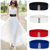 Newest Fashion Silver Stretch Buckle Waistband Wide Belts Elastic Corset