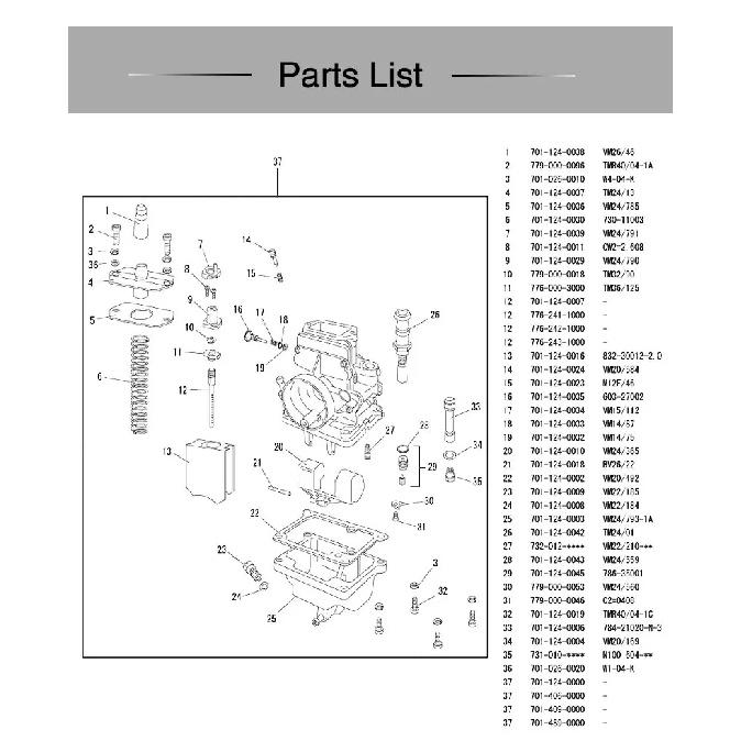 ZSDTRP For Mikuni Carburetor Vergaser Carb TM24 TM28 TM30 TM34 TM32 TM38 Flat Slide Carburetor Spigot TM34-2 42-6100