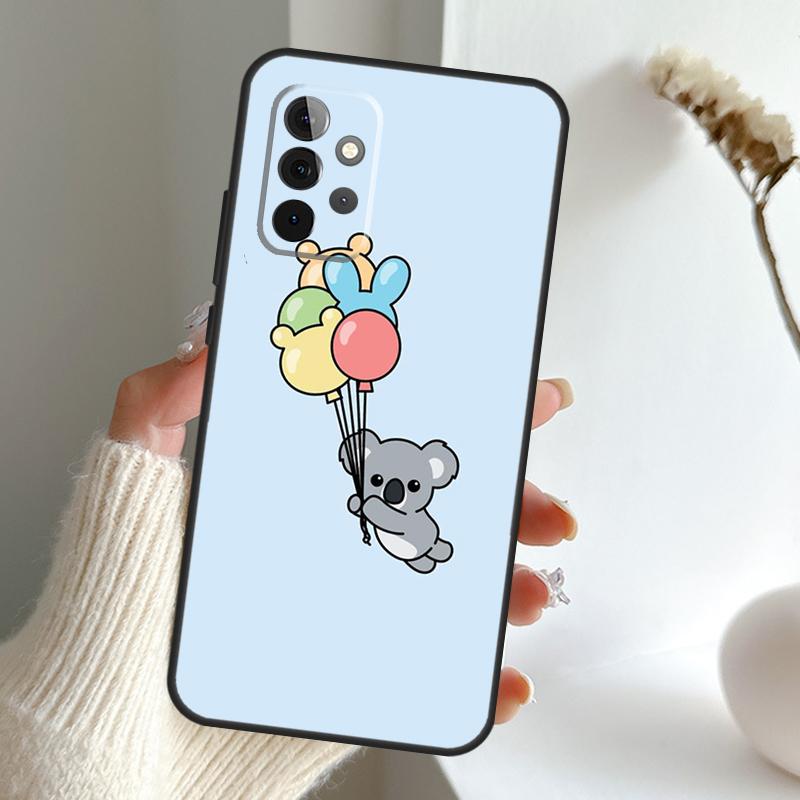 Cartoon Painting Animal Koala Case For Samsung Galaxy A16 A26 A36 A56 A55 A35 A15 A54 A34 A14 A52 A32 A12 A13 A33 A53 A17