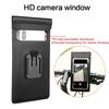 Waterproof Bicycle Phone Bag Case Touch Screen Bike Handlebar Phone Holder Motorcycle Rearview Mirror Phone Stands Rotate Fold