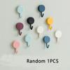 Adhesive Circular Hook Kitchen 5PCS Wall Hanging Decorative Small Hook Solid Color Hook Cute No Punching  Handmade