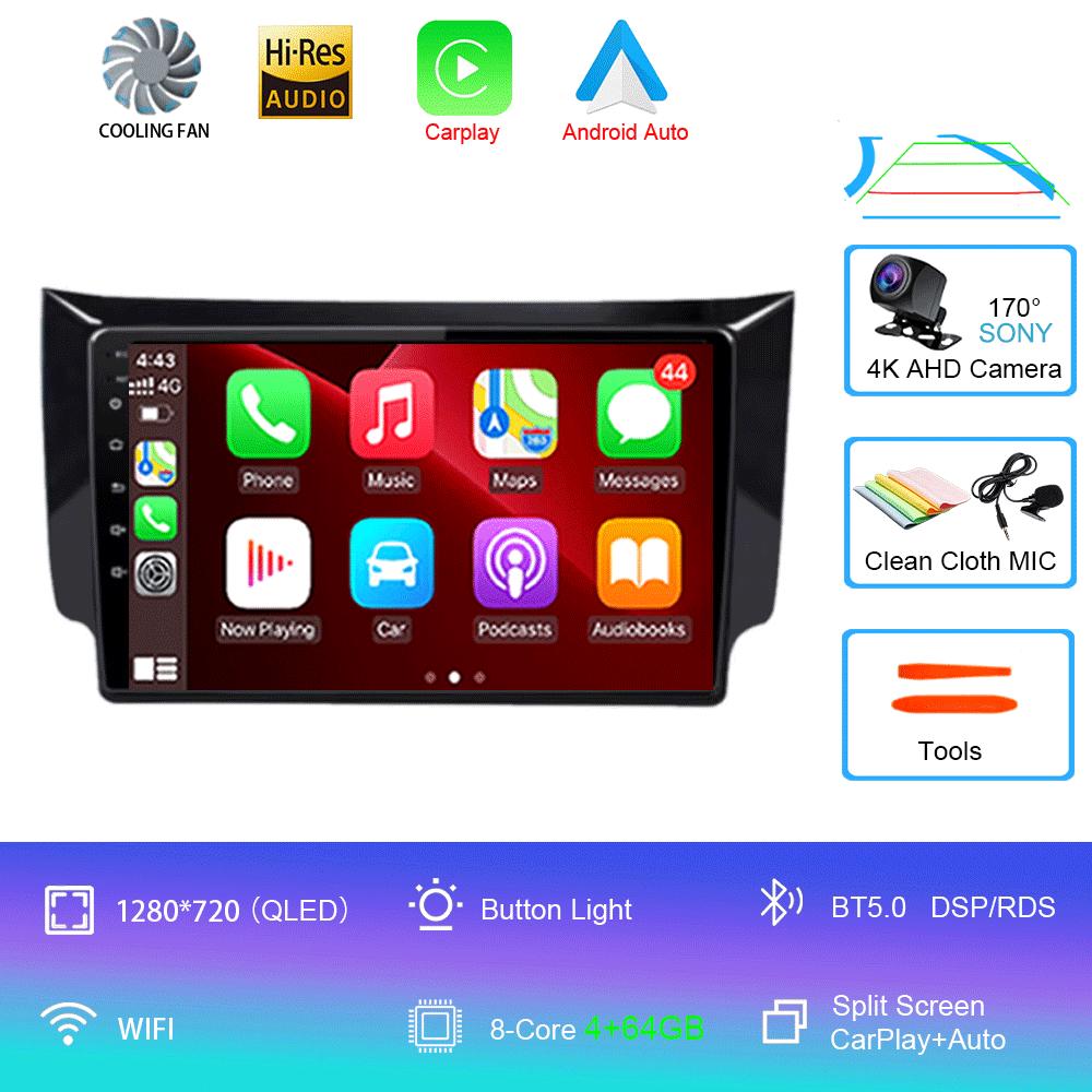 Автомобильное радио Android 14 Carplay Auto для Nissan Sylphy B17 Sentra 12 2012 2013 2014-2018 GPS Мультимедиа Видео Плеер Стерео 2din 4G