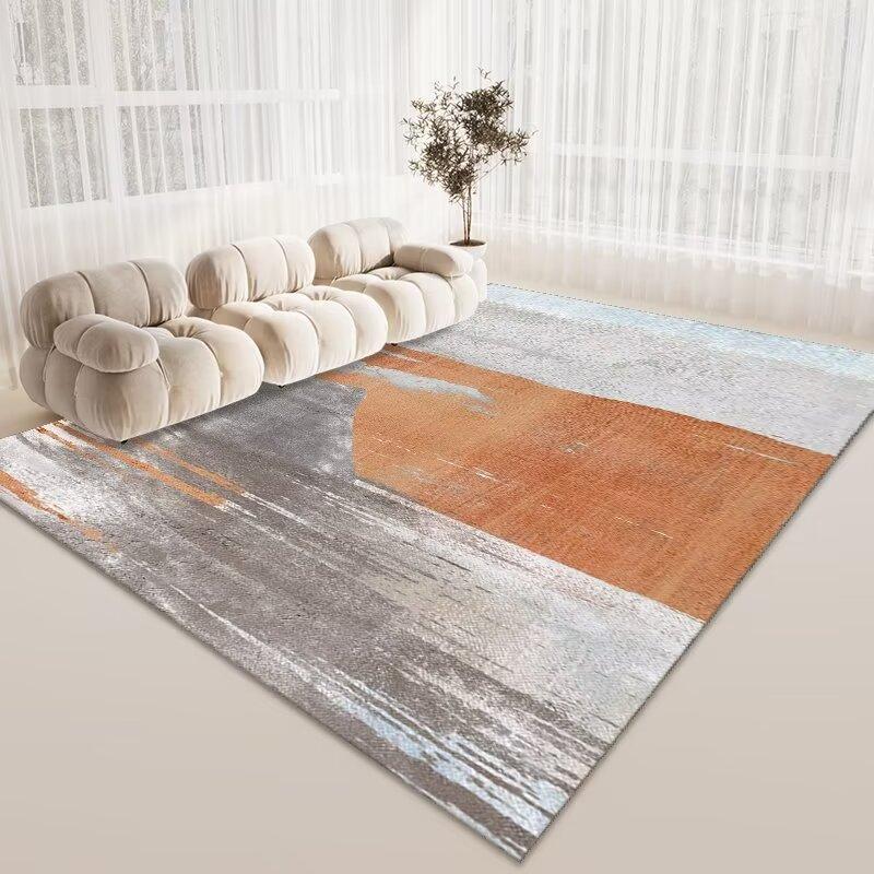 Nordic Style Living Room Sand Coffee Table Carpet, Bedroom Full Of Crystal Velvet Carpet, Study Dining Room Large Area Floor Mat