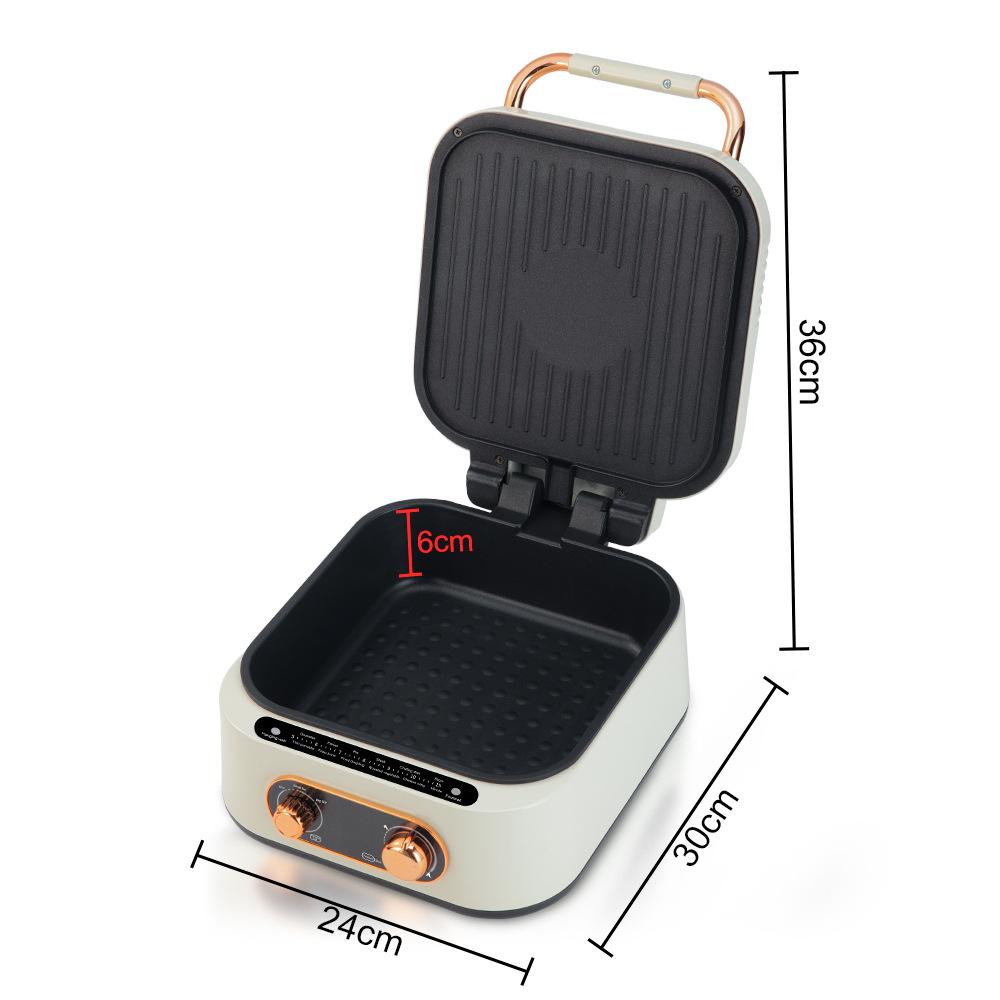 Многофункциональная электрическая кастрюля, электрическая кастрюля-гриль, домашнее электрическое барбекю и универсальная кастрюля сябу-сябу, сковорода и противень