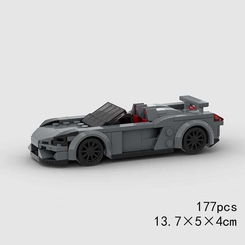 City Speed Convertible MOC Old Car Super Race Vehicle Model Building Block Racing Brick Technical Christmas Gift Rally Sport Toys