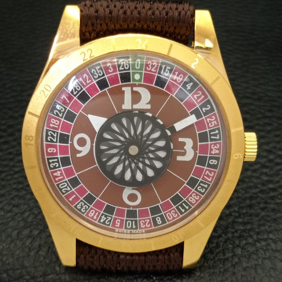 ШВЕЙЦАРСКИЕ МУЖСКИЕ МЕХАНИЧЕСКИЕ ЧАСЫ С РУЧНЫМ ЗАВОДОМ, ВОССТАНОВЛЕННЫЕ, С КОРИЧНЕВЫМ ЦИФЕРБЛАТОМ a430243-2 R102-a430243