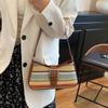 Fashion PU Leather Woven Underarm Bag Women's New Strip Design Shoulder Bag High-end Niche Trend Hobo Bag CLE