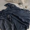 Soft Chain Geometric Knitted Blanket Gray Bedspread Modern Blue Red Decorative For Sofa Throw Warm Living Room Bedding Home Deco