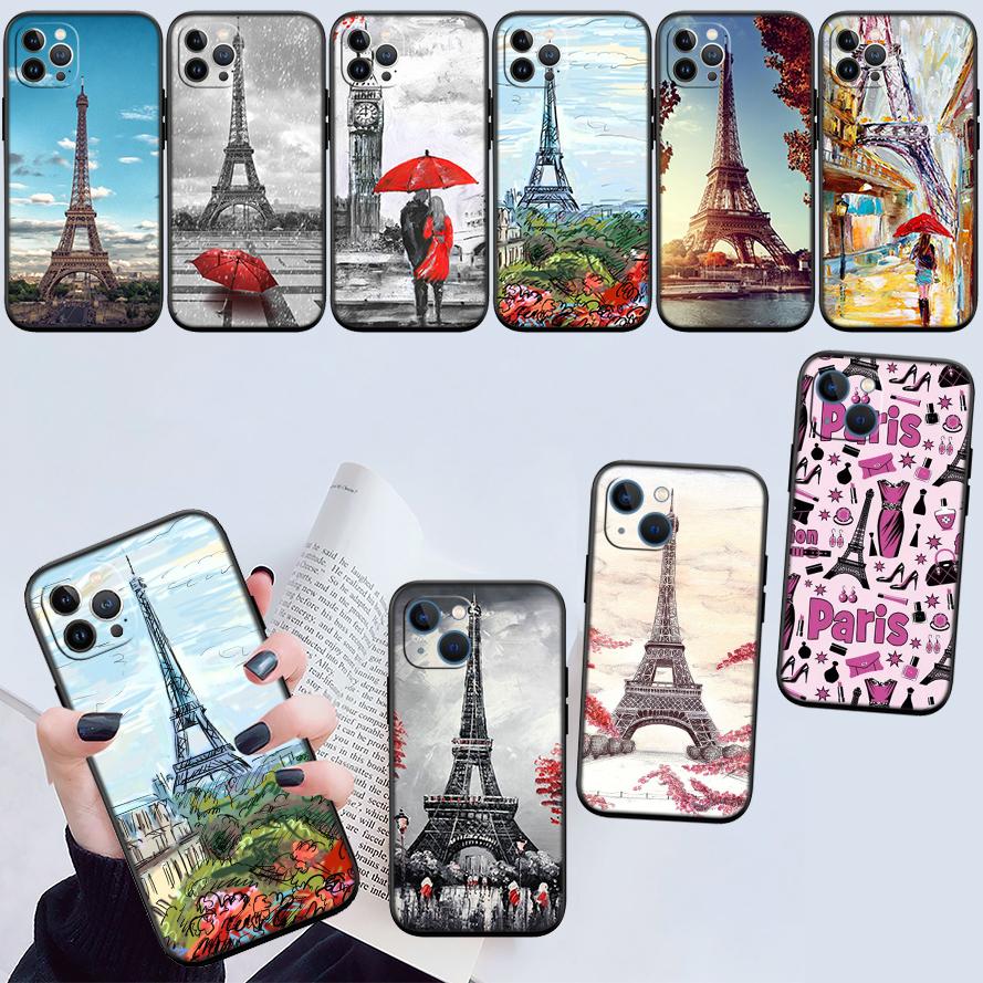 UP42 Paris Eiffel tower New High-End Shell Phone Case for iPhone 16 15 14 13 12 Pro Max Plus Mini