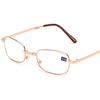 Rose Gold/Silver Metal Frame Folding Reading Glasses with Case +1.5 +2.0 +2.5 +3 +3.5 +4.0