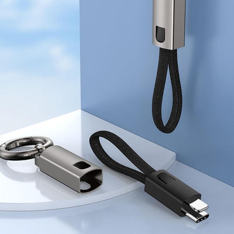 USB-C кабель для быстрой зарядки и передачи данных мощностью PD60 Вт с ремешком, гладкие разъемы для зарядки/передачи данных.