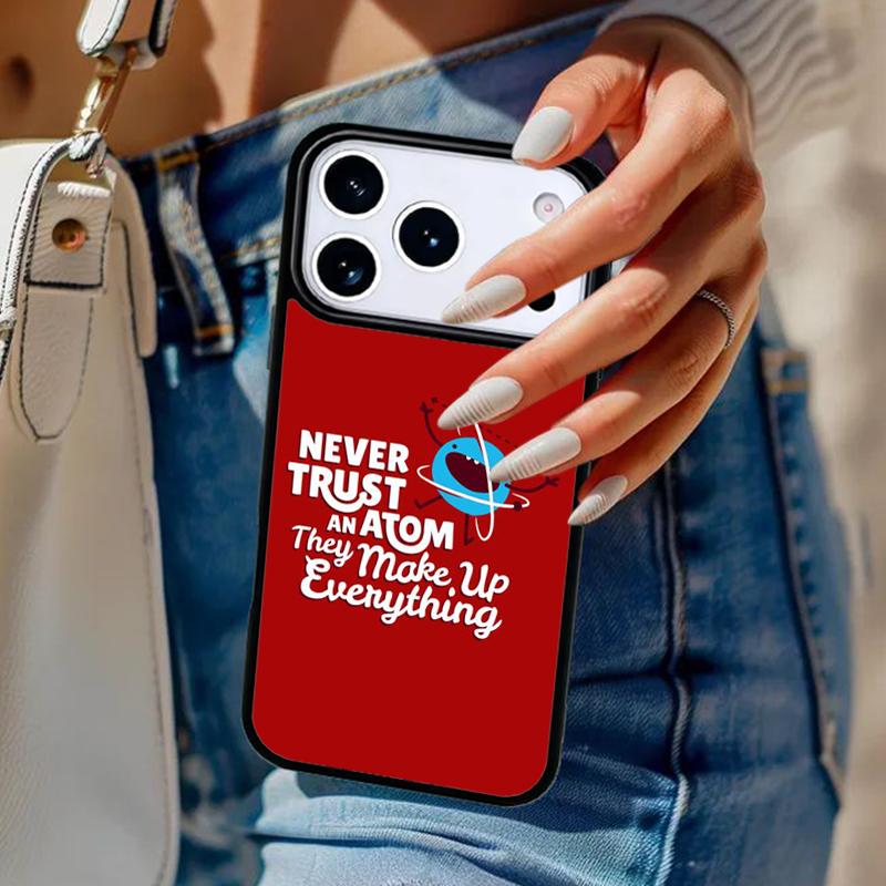 Atom Chemistry Science Phone Case For iPhone 17 Air 14 15 13 12 Max Cover For Apple 14 15 16 16e 11 Pro Max Plus Coque