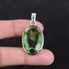 Faceted Green Amethyst Pendant Original Gemstone Handmade Pendant 925 Sterling Silver Pendant Amazing Jewelry Statement Pendant Gift For Mom