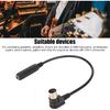 MIDI Cable, 6.35mm 1/4 Inch Female to DIN 5 Male Sound Adapter, 90 Degree Right Angle TRS Stereo Audio Cable for Keyboard, Electric Piano, Guitar
