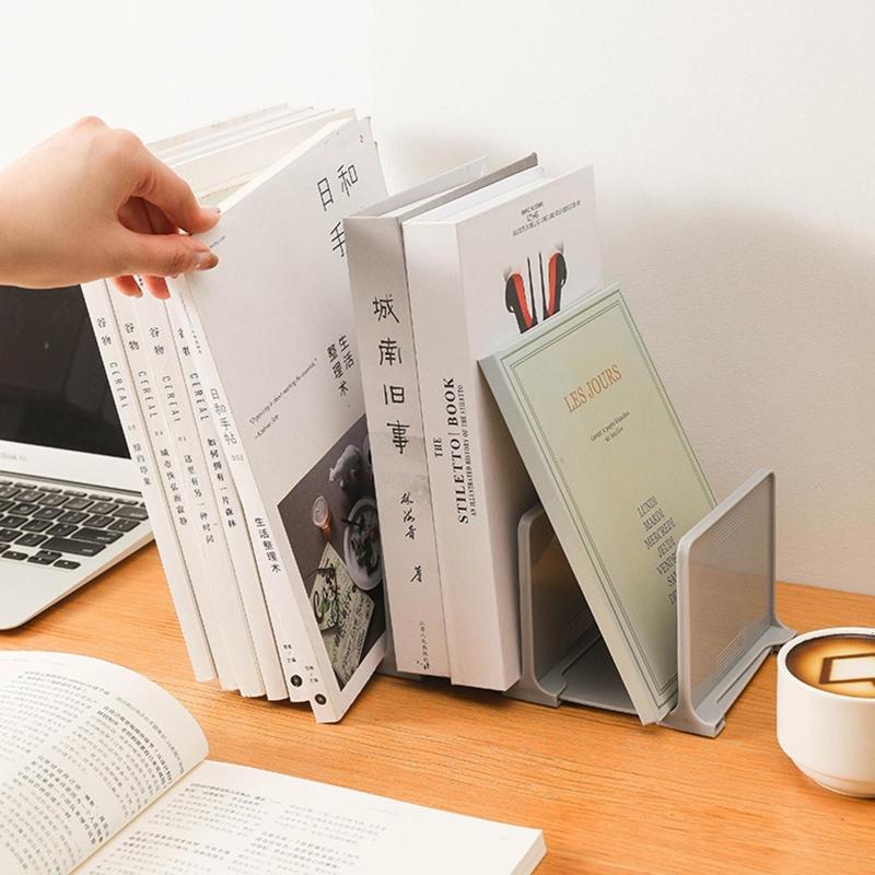 Slim Book Shelf Holder Decorative Book Stoppers Sorter File Organizer for Girls