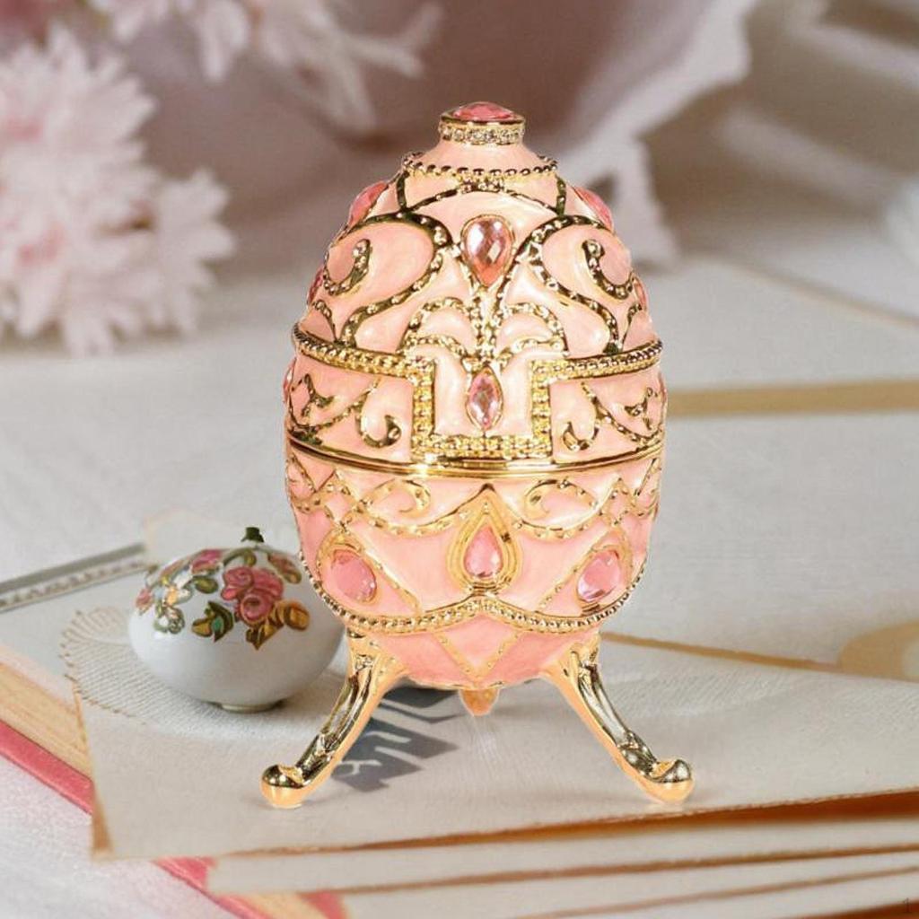 Эмалированная шкатулка для украшений, украшение для пасхального декора в виде яйца для подвесок