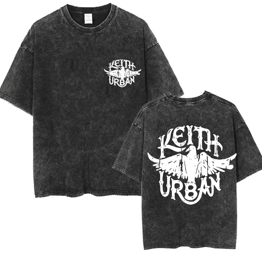 Singer Keith Urban Album Vintage Washed T Shirt Mens Gothic High Quality Fashion Tshirts Unisex Hip Hop Clothing Tshirt