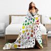 Super Soft Blanket Camping BFDI All Characters  Throw Blanket BFDI Flannel Bedspread For Bedroom Pattern Sofa Bed Cover