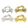 Yousheng Crab Napkin Ring, Reusable Metal Napkin Holder, Coastal Crab Napkin Holder for Summer Gatherings Beach House Parties