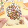 Креативный мультяшный 3D книжка-наклейка с пейзажем DIY ПЭТ наклейки Сцена с домиком Миниатюрный домик Книжка с миниатюрными сценами для детей