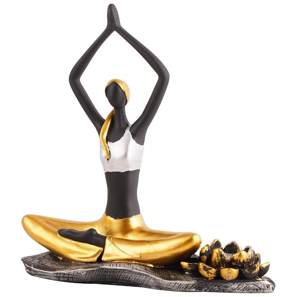 Resin Yoga Lady Home & Office Decor Showpiece