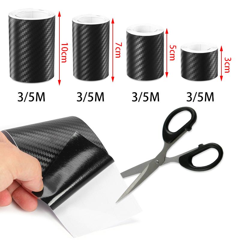 3/5m DIY 3D Nano Carbon Fiber Protection Film Car Sticker Anti Scratch Tape Waterproof