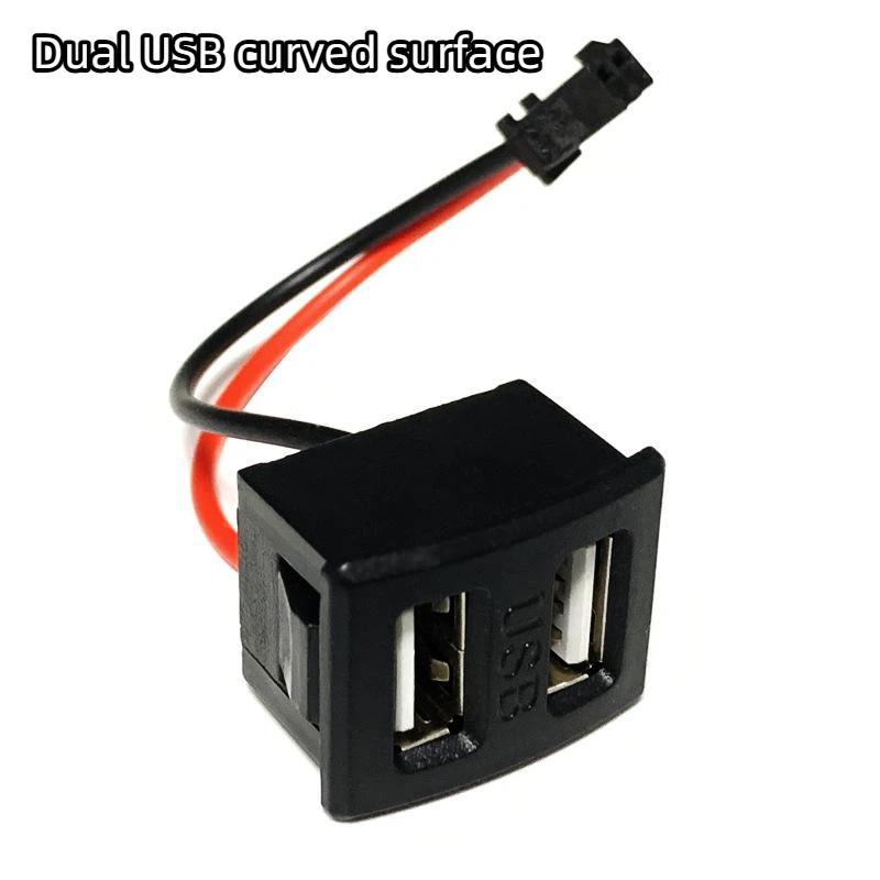 Двухпортовая USB-C розетка для зарядки, двухслойное основание с разъемами USB, быстрая зарядка, со встроенной USB-лампой для чтения, для путешествий