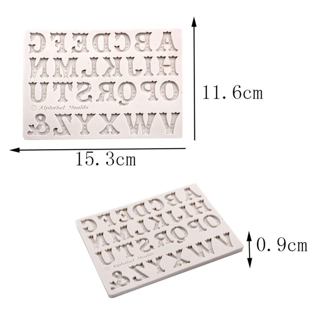 DL Letter Silicone Mold Chocolate Sugarcraft Mould Cake Decor Baking Tool
