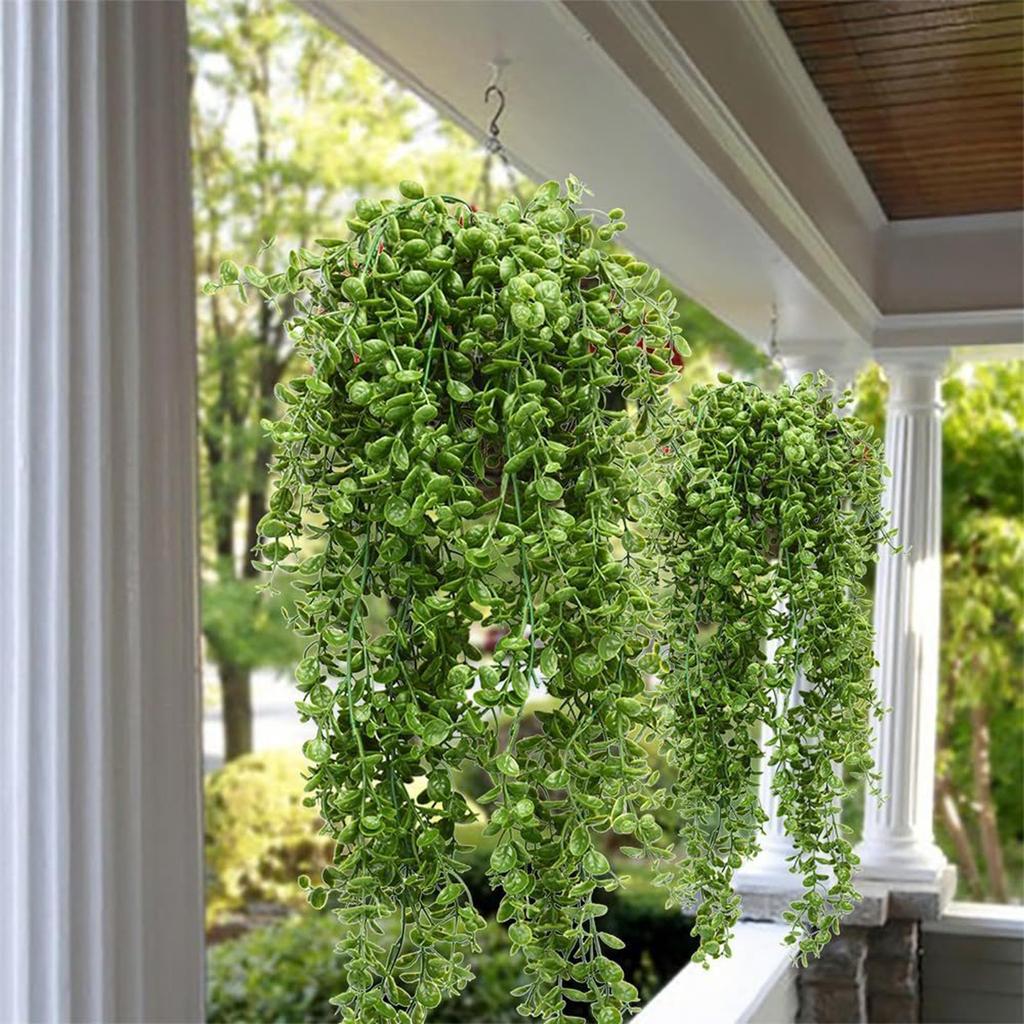 2 шт. Искусственные зеленые растения, сетчатые листья, виноградная лоза, украшение для дома, подвесные, вьющиеся лианы, искусственный цветок