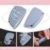 For Chevy Key Fob Cover - Soft TPU Protection Case With Keychain For -2025 Chevy Suburban Tahoe GMC Yukon Denali Silverado Buick Enclave Smart Remote
