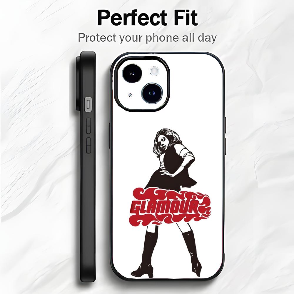 Стильный японский бренд H-Hysteric Glamour Чехол для телефона Чехол для телефона Мягкая упаковка Легкий Для iPhone17 16 15 14 13ProMax
