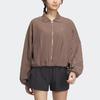 Adidas Future Of Tech Shirt Jacket With Solid Color Logo Women Jackets Rock-Layer-Deep-Earth-Brown HY2830