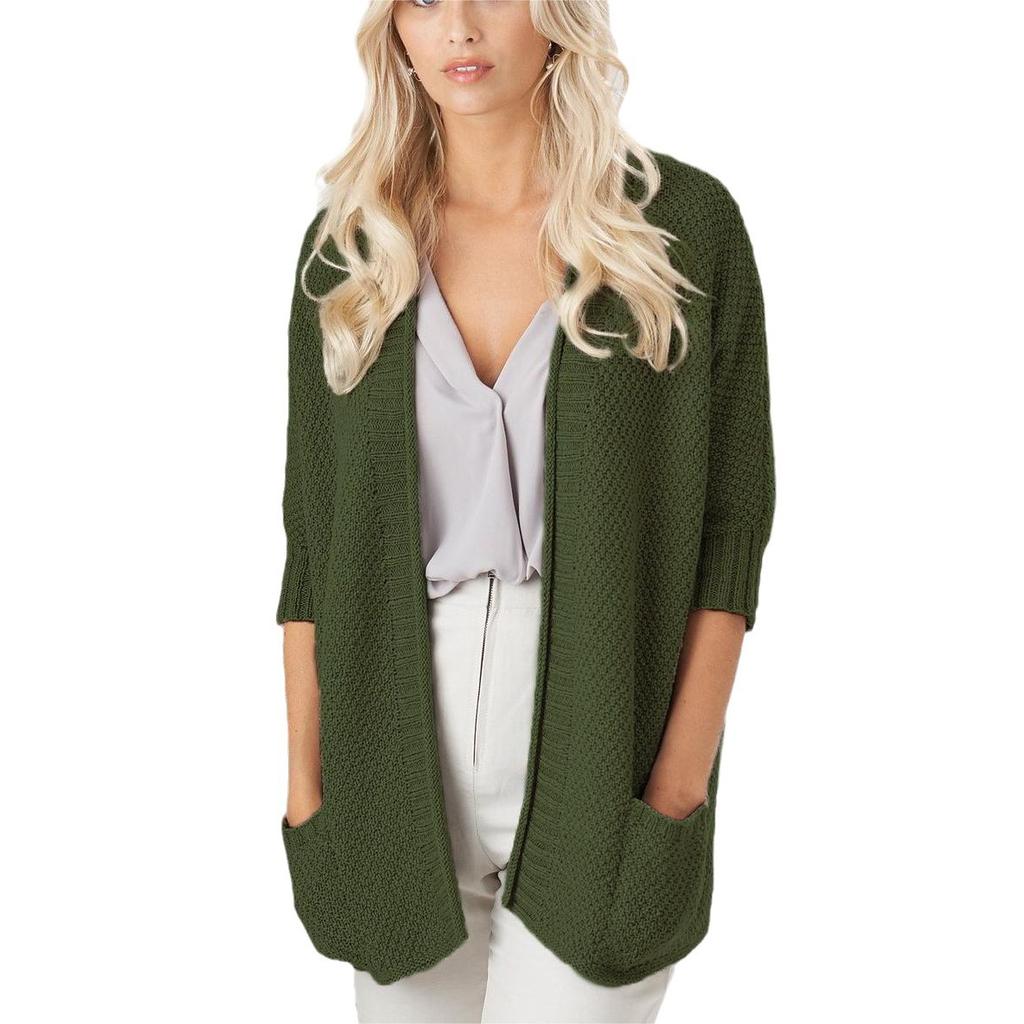 Осенне-зимний женский пригородный кардиган большого размера, свободный вязаный свитер, куртка, удобный, универсальный и модный
