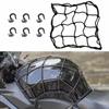 Universal Motorcycle Helmet Elastic Net Bag 6 Latex Hooks Motorbike Luggage Net Holder Mesh Storage Organizer Bag