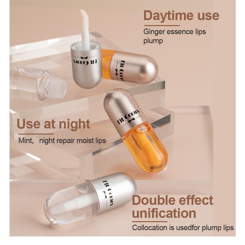 Lip Care Women's Lip Balm Lip Plumping Liquid Hydrating Matte Natural Lip Oil Lip Gloss Liquid Set Boxed 2pcs