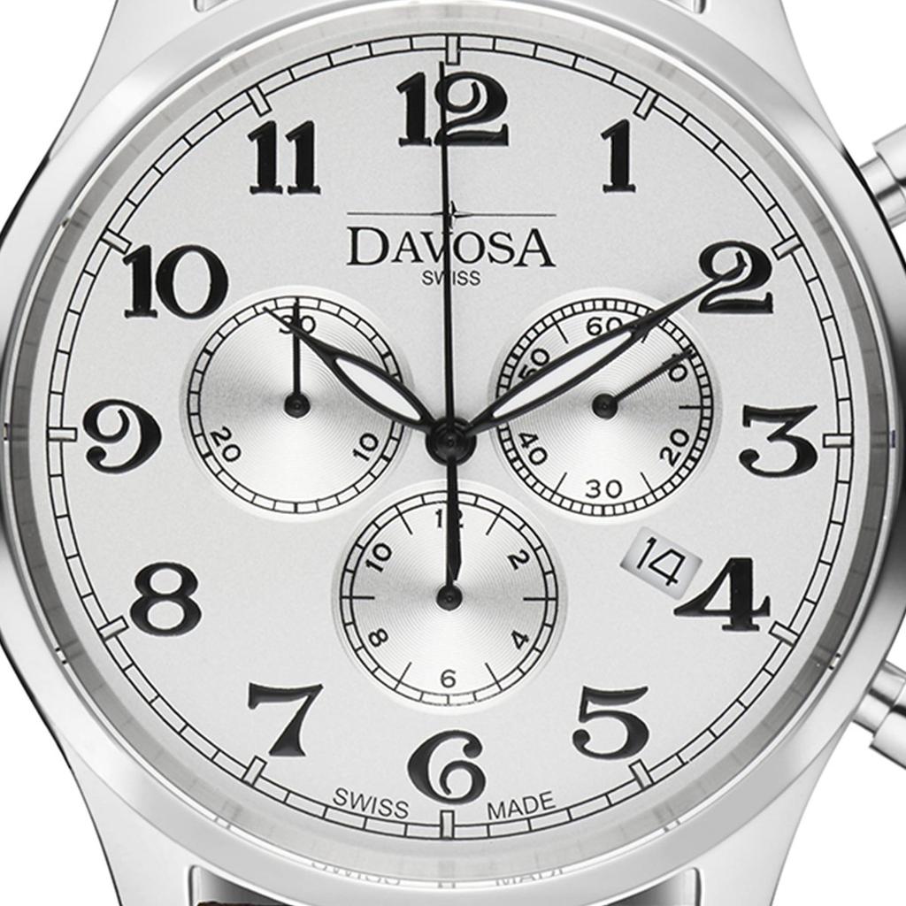 Watch Chronograph Date Heritage Chrono Swiss Made Brown [Davosa] 162.479.16 Men's