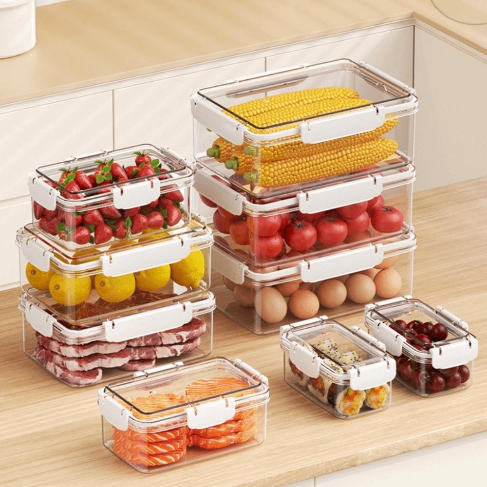 with Lid Food Storage Container Transparent Sealed Lunch Box Food Preservation