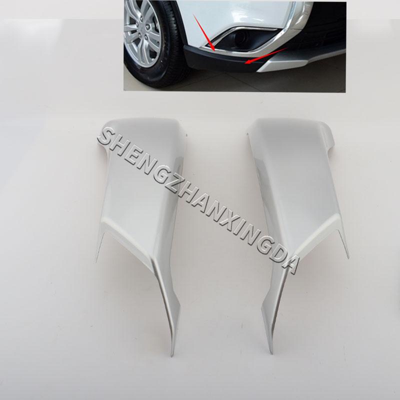Front lower bumper side grille lip corner protective decorative cover for Mitsubishi Outlander 2016, 2017, 2018
