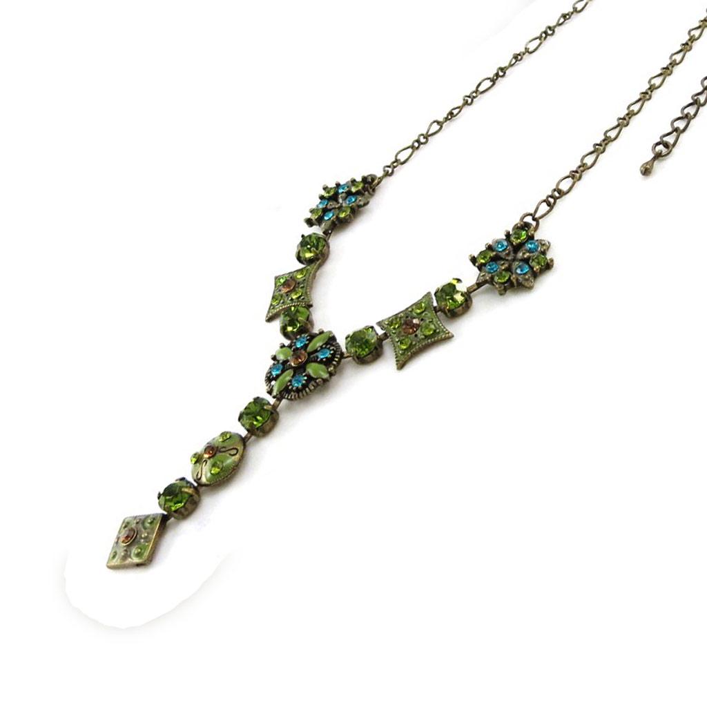 Les Trésors De Lily [E5708] — Зеленое дизайнерское колье «Clèves»