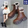 2024 новые популярные женские ботинки теплые короткие ботинки осенние и зимние зимние ботинки флисовые утолщенные ботинки Martin женская обувь