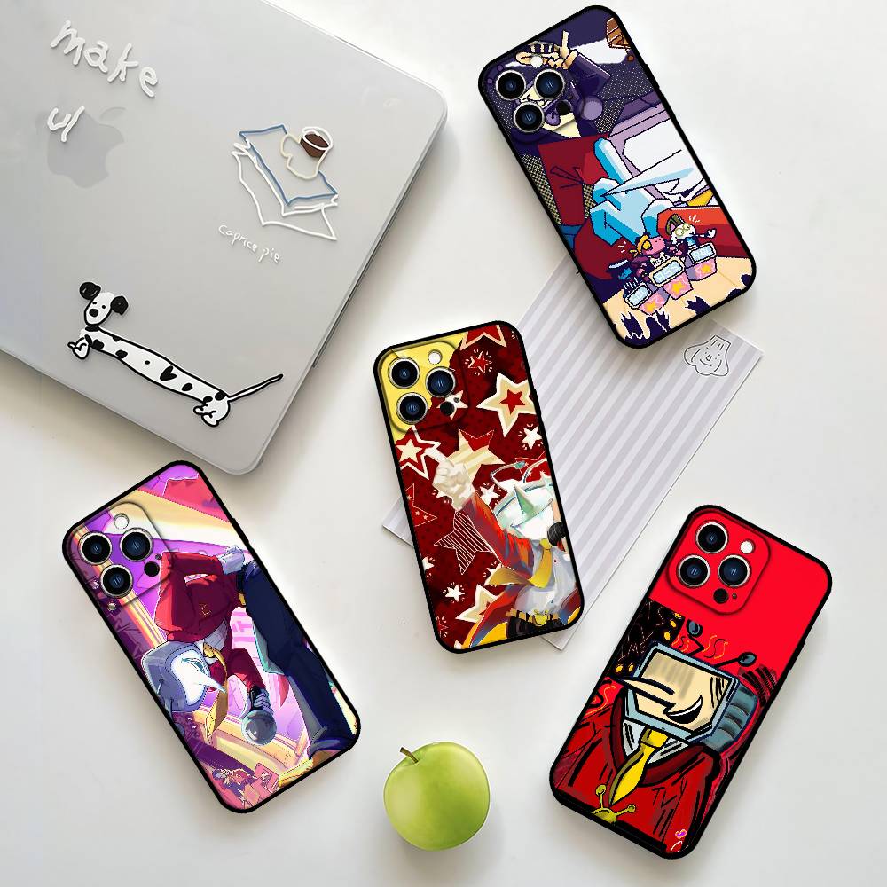 Чехол для телефона D-Deltarune Tenna для IPhone 1716 15 14 13 Pro Max 11 12 Mini X Xs XR Черный силиконовый чехол