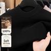 Мужской однотонный теплый свитер Hengyuanxiang из 100% шерсти