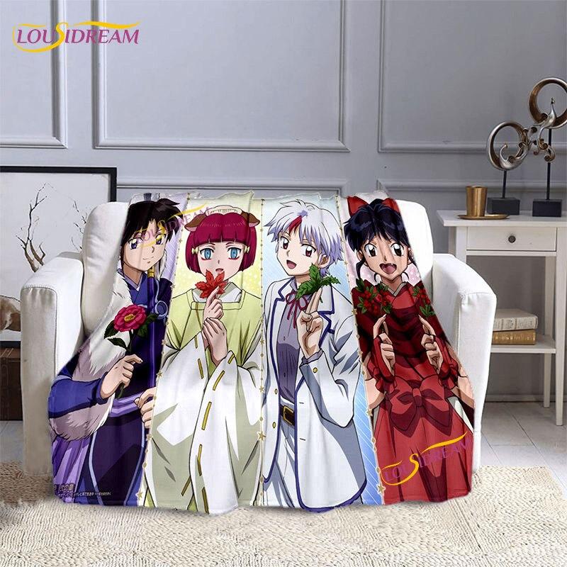 Фланелевое одеяло в стиле аниме InuYasha, одеяла с принтом Hanyou No Yashahime, 3D одеяло для детей и взрослых, домашний декор, модное вечерние одеяло, подарок