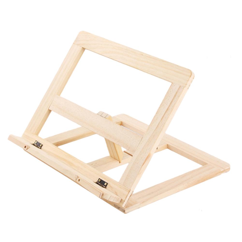 Портативный деревянный пюпитр для книг Деревянная подставка для чтения Регулируемый и складной пюпитр для кулинарных книг, рецептов, планшета