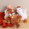 Rubber Hens Key Ring Cartoon Egg-laying Animal Key Holder Adorkable Plush Chicken Keychain  School