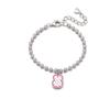 [Silver925] Heart Rabbit Baby Bracelet White (Glow-in-the-dark)