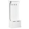 Hallway Coat Rack with Storage Bench, Wood, 71.5x39.5x170cm, White