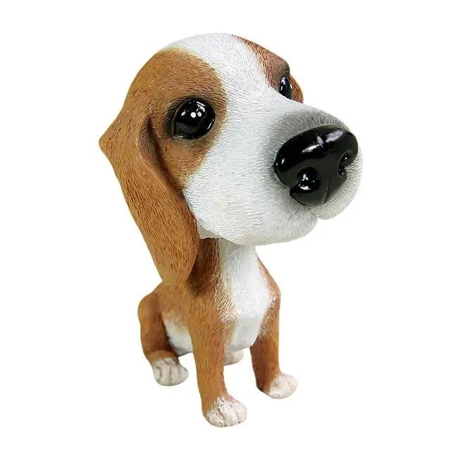 Качающиеся головы, украшения для собак, кивающая собака, трясущаяся головой, фигурка приборной панели автомобиля, настольное украшение, высокая эмуляция, изделия для собак из смолы