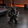 Статуэтка Мышечный Медведь, напечатанная на 3D-принтере, Матовый Черный, Фитнес-Украшение для Офиса, Книжной Полки, Спортзала