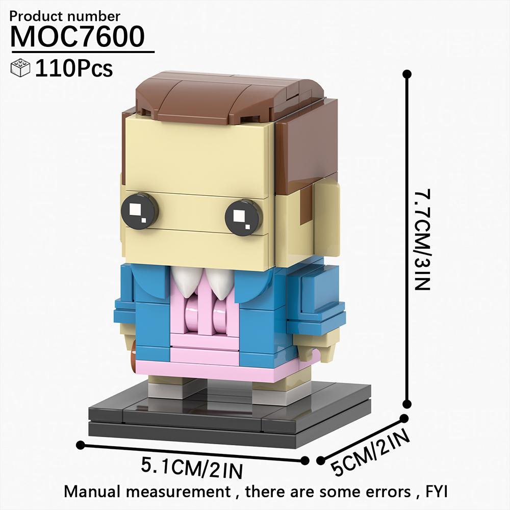 MOOXI Монстр Демодог Очень Странные Дела ТВ Сериал Фигурка Brickheadzed Существо Сборка Взрослый Набор Строительных Блоков Детская Игрушка MOC Кирпич Подарок